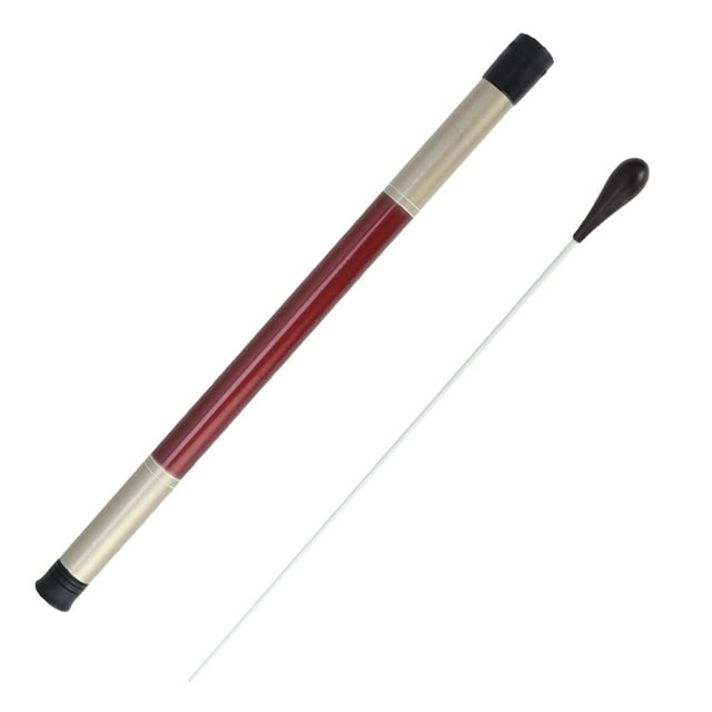 2 Pcs Bâton de Conducteur en Bambou Noir Design Standard pour Enseignants et Performances
