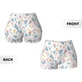 thumbnail image 5 of Kdxio Tulips Flowers Print Workout Shorts for Women Seamless Soft Smooth Gym Yoga Scrunch Active Shorts, 5 of 9