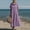 Purple, variant on Women's Short Sleeve Flowy Long Sundress Spaghetti Strap Summer Dress