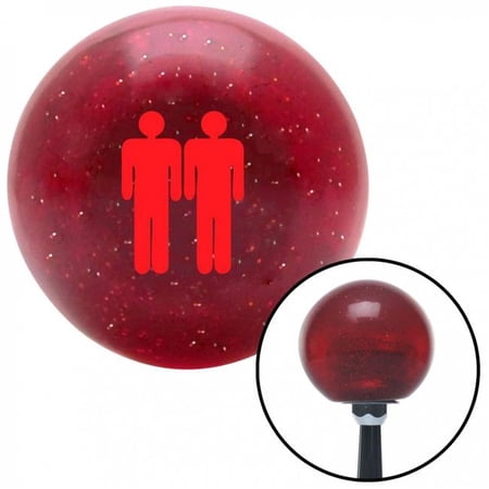 American Shifter Red Man Standing by Man Red Metal Flake Shift Knob with M16 x 1.5 Insert Shifter Brody