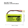 thumbnail image 3 of Batería VANBOW BT183342, 2,4 V, 800 mAh, Ni-MH, paquete de 8, 3 of 7
