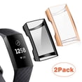 thumbnail image 1 of Compatible with Fitbit Charge 3 Screen Protector, [2 Packs] Soft TPU Bumper Full Around Case Cover Protector for Fitbit Charge 3, 1 of 8