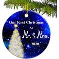 thumbnail image 2 of Nuestro primer adorno de Navidad comprometido 2021 Cielo azul y oro Árbol de Navidad Decoración Parejas románticas Regalo Xemadio WMZY-340, 2 of 2