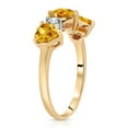 thumbnail image 2 of Galaxy Gold 14K Yellow Gold Natural Citrine Heart Ring - November Birthstone - Warmth & Prosperity - Sizes 5.5 to 11 - Fine Jewelry for Women, 2 of 2