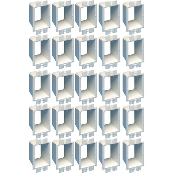 Arlington BE1-25 Electrical Outlet Box Extender Wall Plate 1-Gang White, 25-Pack