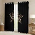 thumbnail image 2 of Castle Fairy Teens Safari Leopard Print Curtains Pack of 2 (42x84 Each),Stars Print Curtains Blackout,Jungle Wildlife Animal Cheetah Bedroom Curtains,Lightweight Room Decor, 2 of 6