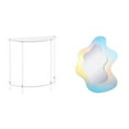 thumbnail image 1 of Mesita de noche de acrílico,Mesa auxiliar de acrílico transparente Mesa auxiliar transparente en capas,Mesa pequeña de acrílico,mesita de noche pequeña,compacta,espejo acrílico, 1 of 8