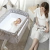 Baby Bassinet & Baby Bedside Sleeper Height Adjustable Portable Infant Cribs for Newborn with Breathable Net Cover Comfy Mattress Storage Bag