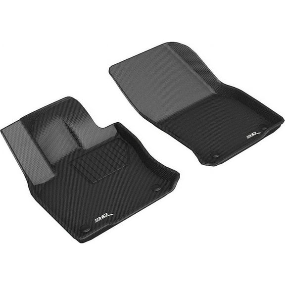 3D MAXpider Custom Fit Kagu Floor Mat (Black) Compatible with Volkswagen TIGUAN/TAOS 2018-2023 - Front Row