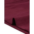 thumbnail image 5 of INSPIRE CHIC Women's Skirt High Elastic Waist A-Line Belted Fall Winter Midi Corduroy Skirt L Burgundy, 5 of 6