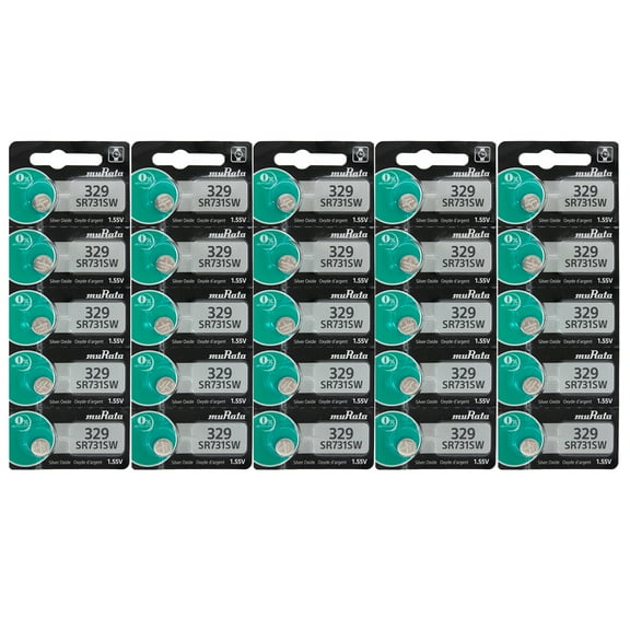 25x MURATA SR731SW 329 1.55v Button Coin Cell Silver Oxide Battery Watch