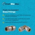 thumbnail image 3 of Cash Acme - SharkBite Brass Push-Fit Ball Valve with Drain & Mounting Tab - 1/2 In., 3 of 8