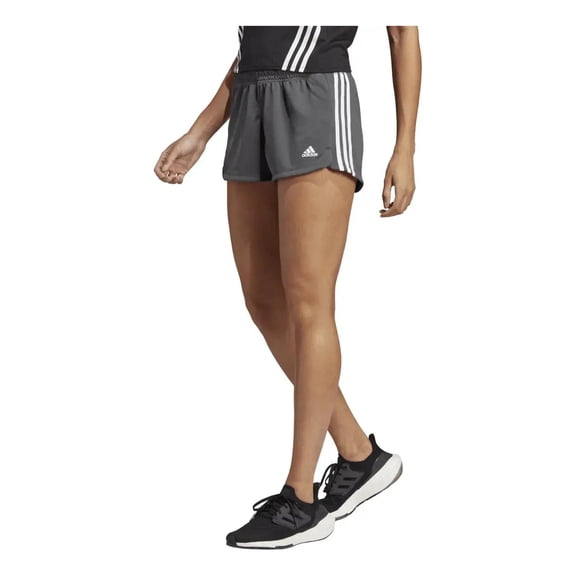Short adidas Mujer Dama Pacer 3s Knit Gris Deportivo gris oscuro S
