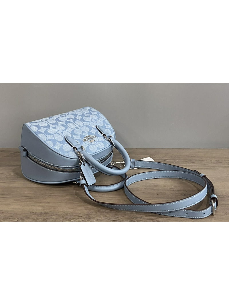 COACH Sydney Small Satchel Crossbody Bag in Cornflower Signature