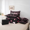 thumbnail image 4 of Erosebridal Pink Racing Car Bedding Sets Queen Size, Neon Geometric Comforter Sets with Sheets, Speed Sports Decor, Reversible, 4 of 5