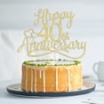 thumbnail image 3 of Cake topper Sleyberoy 40.º aniversario con brillo dorado, 3 of 8