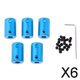 thumbnail image 1 of 6x 5x 6,35 Mm a 10 Mm Eje de Aleación Azul Acoplamiento Conector Del Acoplador Del Motor W Llave para RC Coche Helicóptero 6 piezas, 1 of 8
