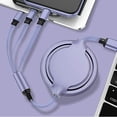 thumbnail image 2 of Câble de Recharge Rétractable Multifonction 3-en-1 pour Android & Apple & Type-c (Données Non Transférables) (Vert), 2 of 8