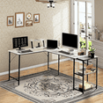 thumbnail image 2 of Escritorio para Computadora en Forma de L Escritorio para Juegos de Computadora Estación de Trabajo de Escritura para Estudio de Oficina en Casa con Escritorio Grand de 168 cm FurnitureR  En forma de L, 2 of 8