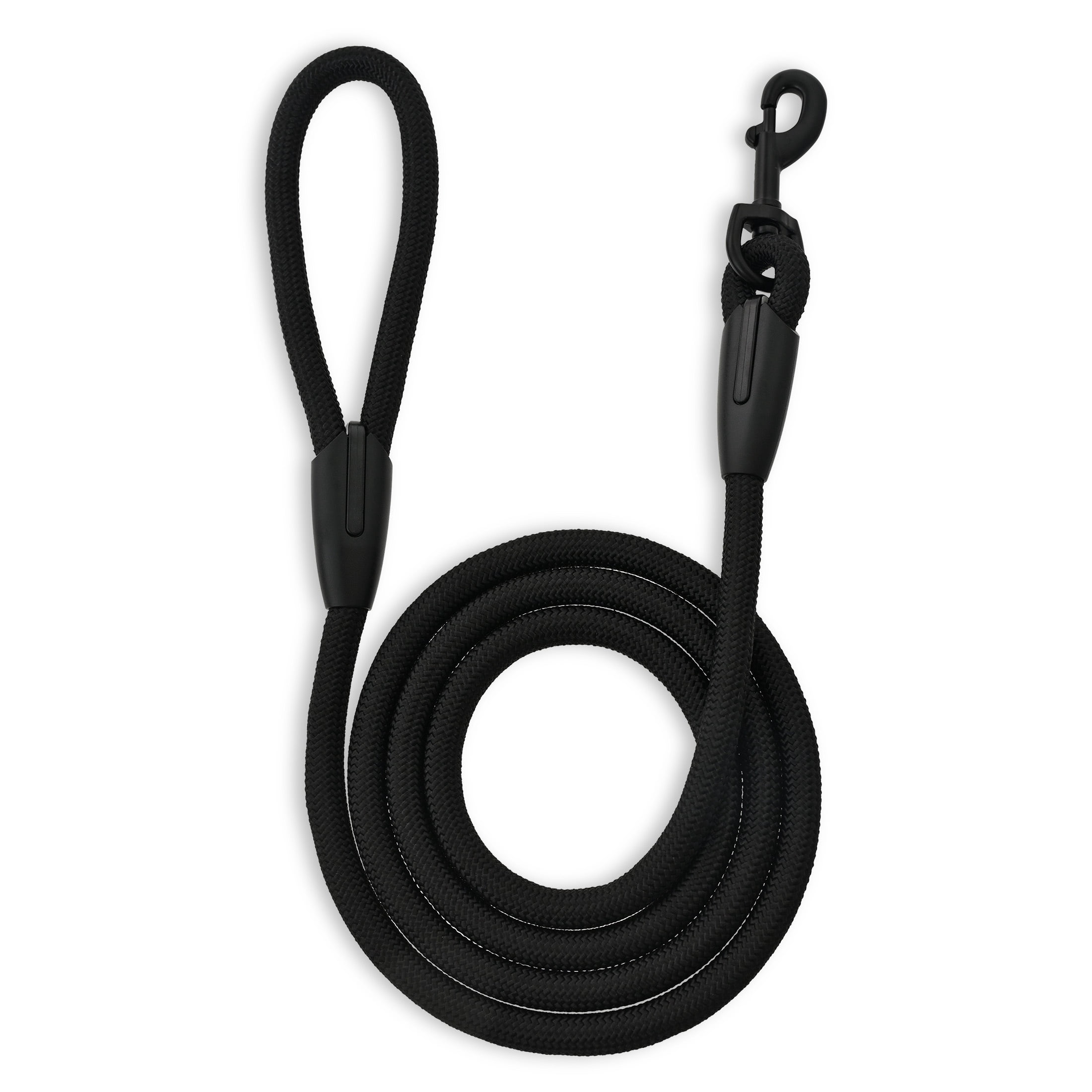 Vibrant Life 6' Padded Handle Rope Leash, Black, M/L