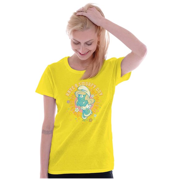 Have A Smurfy Day Smurfette Cartoon Women's T Shirt Ladies Tee Brisco Brands M