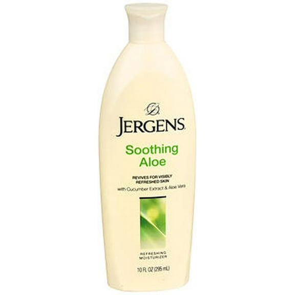 Jergens Hand and Body Lotion, Soothing Aloe Refreshing Body Lotion with Aloe Vera & Cucumber Extract, 10 Oz