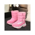 thumbnail image 4 of Woobling Children Non-Slip Winter Booties Walking Warm Flat Snow Boot Comfort Boots Pink 2Y, 4 of 9