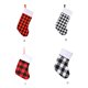 thumbnail image 3 of Monstrate Patrón de cuadrícula Medias de Navidad Calcetines de estilo simple Colgador de bolsas de frutas Bolsa de regalos Colgante grande Kits de decoración para fiestas Rojo Negro/S, 3 of 6