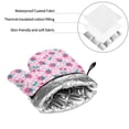 thumbnail image 6 of Daiia Cherry Strawberry Pattern Oven Mitts and Pot Holders 4 pcs Set,High Heat Resistant 500 Degree Extra Thicken Long Kitchen Cotton Oven Glove, 6 of 6