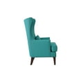 thumbnail image 2 of Accent Chair With Kidney Pillow And Wingback In Teal Blue, 2 of 3