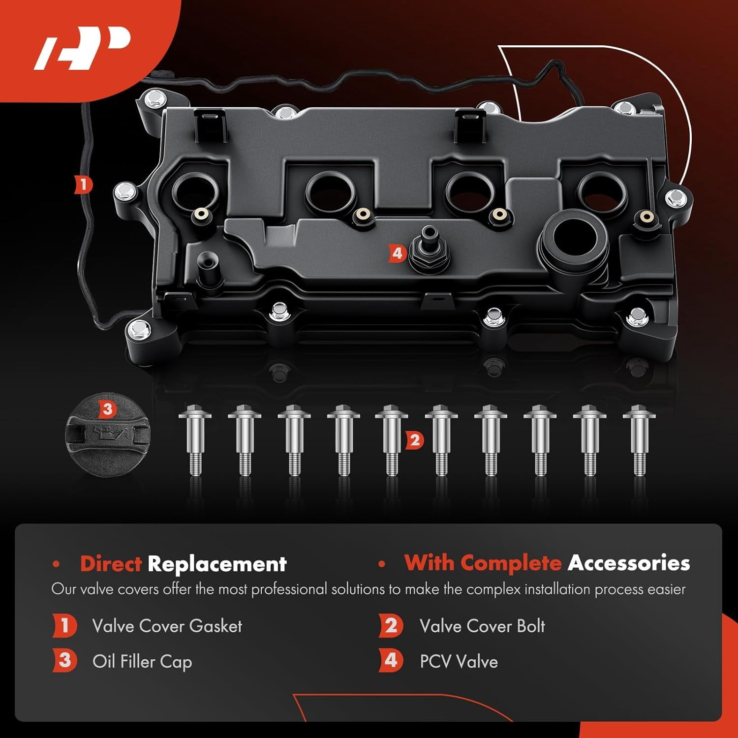 A-Premium Engine Valve Cover with Gasket Compatible for Nissan Altima 2013-2018, 3.99 lbs