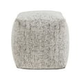 thumbnail image 3 of Weston Home Dinant Upholstered Square Pouf Ottoman, Black & White Tweed Chenille, 3 of 5