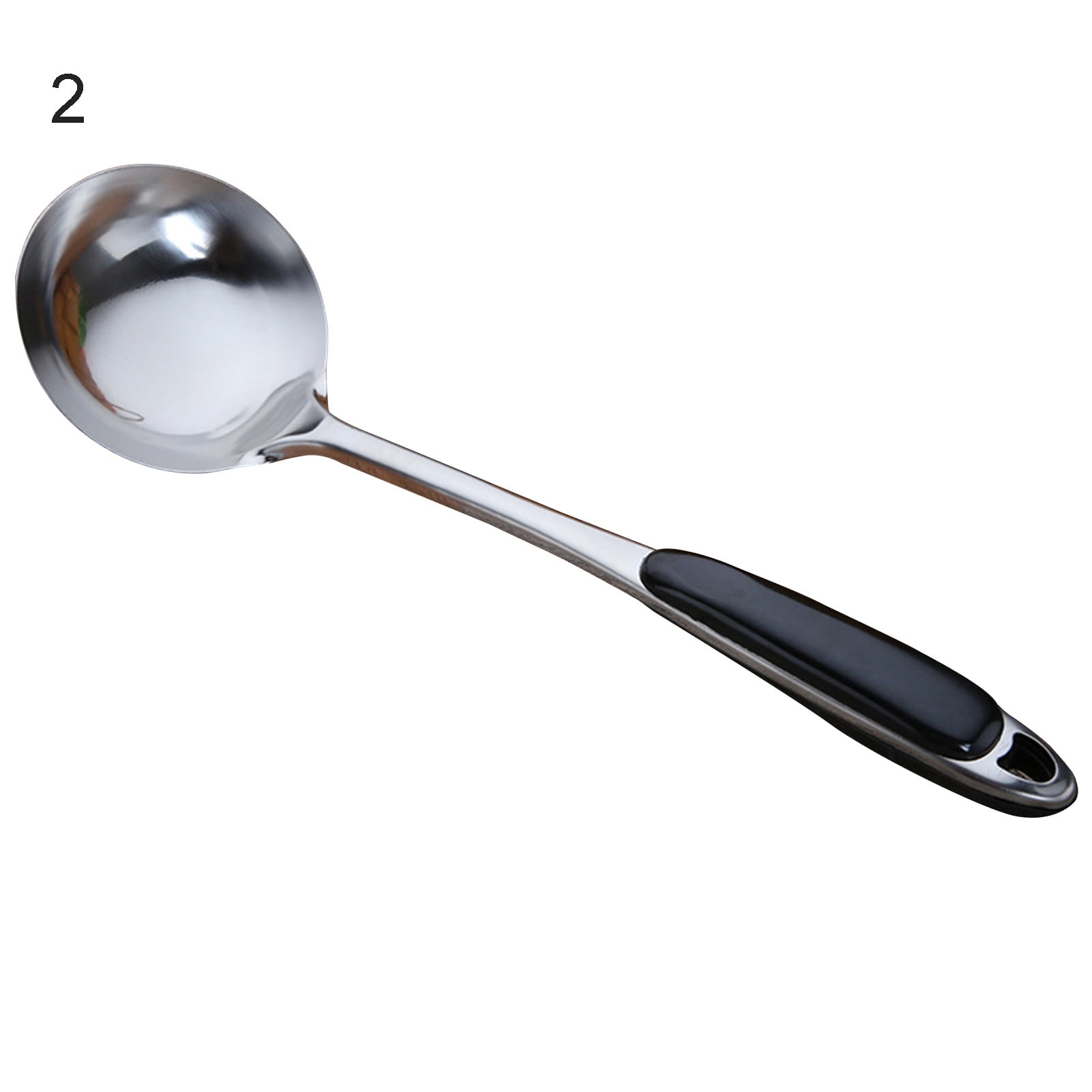 Rice Household Kitchen Accessories Skimmer Cooking Tool Set Stainless Steel  Ice Cream Scoop Soup Leakage Soup Ladle Spoon ROSE RED SPOON 