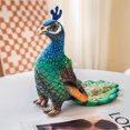 thumbnail image 6 of Stuffed Peacock under $5! Yannianjz Peacock Stuffed Animal Plush Toy, Realistic Bird Doll for Kids Gift, Soft Cuddle Toy for Children, Zoo Themed Bedroom Decor, Birthday Present, 6 of 8