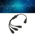 thumbnail image 3 of C14 To 3 X C13 Y Splitter Cable, Universal 1 To 3 Flame  Brass Core 075 Waterproof Short IEC 320 C14 To 3 X C13 Power Cable PVC Shell  For PC, 3 of 8