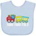 thumbnail image 3 of Inktastic 2nd Birthday Two Two Train Boys Baby Bib, 3 of 4