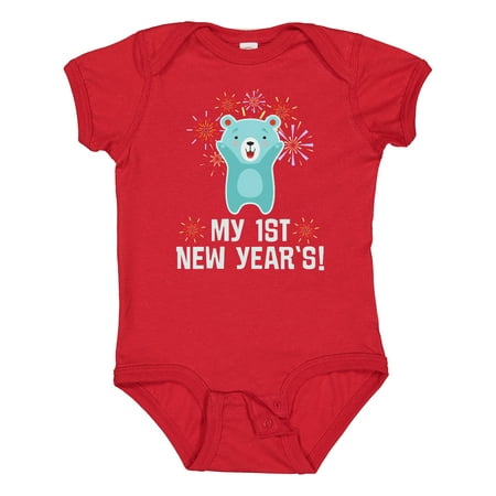 

Inktastic My 1st New Years Baby Bear Gift Baby Boy or Baby Girl Bodysuit