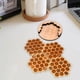 thumbnail image 2 of 4x posavasos de panal de , posavasos, posavasos rústicos, posavasos de madera para escritorio, mesa, cafetería, oficina, decoración del hogar, 2 of 5