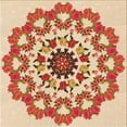 thumbnail image 1 of Ahgly Company Indoor Square Patterned Khaki Gold Area Rugs, 7' Square, 1 of 6