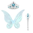 thumbnail image 1 of Gupgi Filles Halloween Princess Cosplay Costume Accessoires Papillon Fée Ailes Couronne Ensemble 3 Pcs, 1 of 3