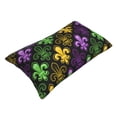 thumbnail image 3 of Kll Mardi Gras1 Pillow Covers Envelope Closure,Super Soft And Cozy Fuzzy Fleece Pillow Case Cover 16"X24", 3 of 8