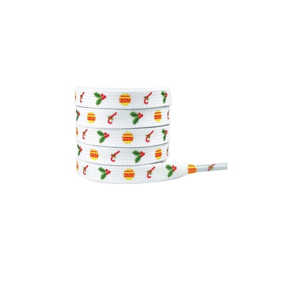 INSPIRE CHIC Christmas Flat Shoe Laces for Adults, Men, Him, Women, Teens, Christmas Decorations Shoestrings 1 Pair 120cm/47.2" Christmas 1