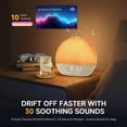 thumbnail image 4 of Wood Grain Sunrise Alarm Clock - White Noise Machine with 25 Soothing Sounds, 17 Dimmable Night Lights & Bluetooth Speaker, 4 of 8