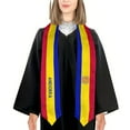 thumbnail image 4 of More design Graduation shawl Andorra & United States Flag Stole Sash Honor Study Aboard International Students, 4 of 10