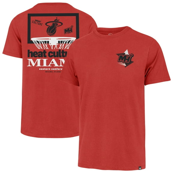 Men's-'47 Red Miami Heat City Edition Backboard T-Shirt