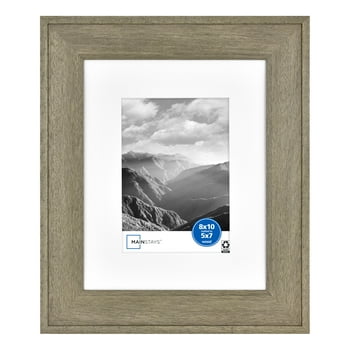 Mainstays 8"x10" matted to 5"x7" Rustic Wood op Picture Frame
