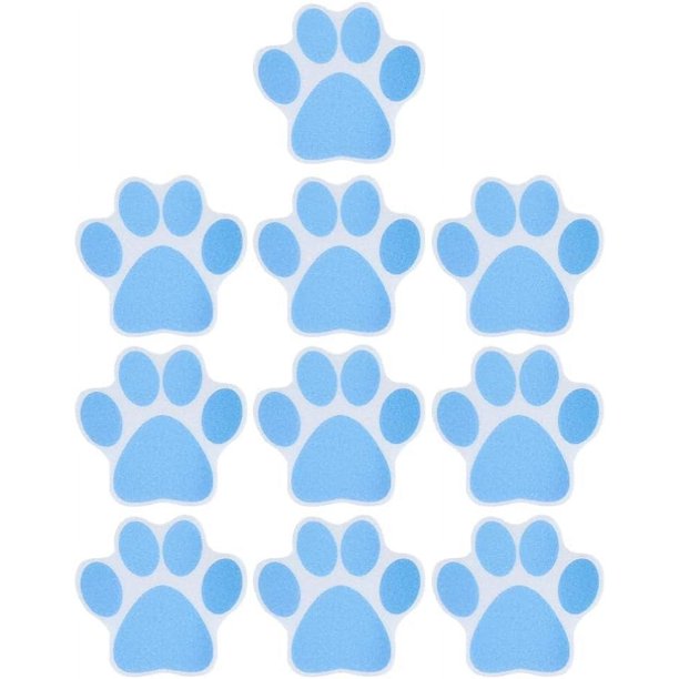 10 pegatinas antideslizantes con estampado de pata de perro, pegatinas adhesivas para agarre de ducha, apliques de baño para bañera, cinta adhesiva decorativa, cinta para suelo, pegatinas pa