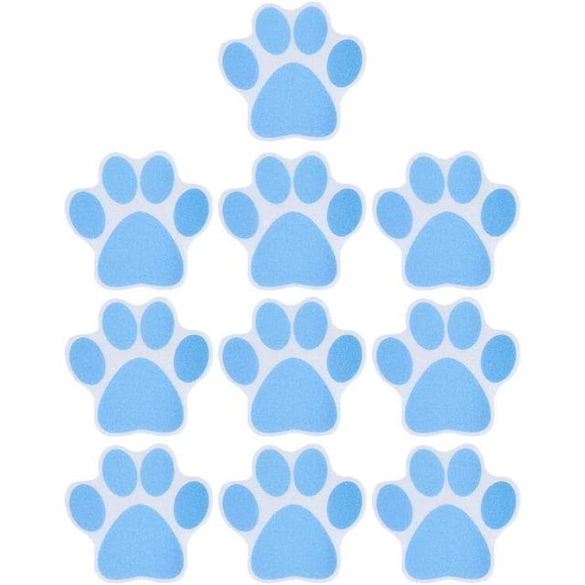 10 pegatinas antideslizantes con estampado de pata de perro, pegatinas adhesivas para agarre de ducha, apliques de baño para bañera, cinta adhesiva decorativa, cinta para suelo, pegatinas pa