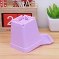thumbnail image 3 of IDEANATEGRATE 6Pcs Breathable Purple Plastic Planters for Office and Living Room Decoration, 3 of 8