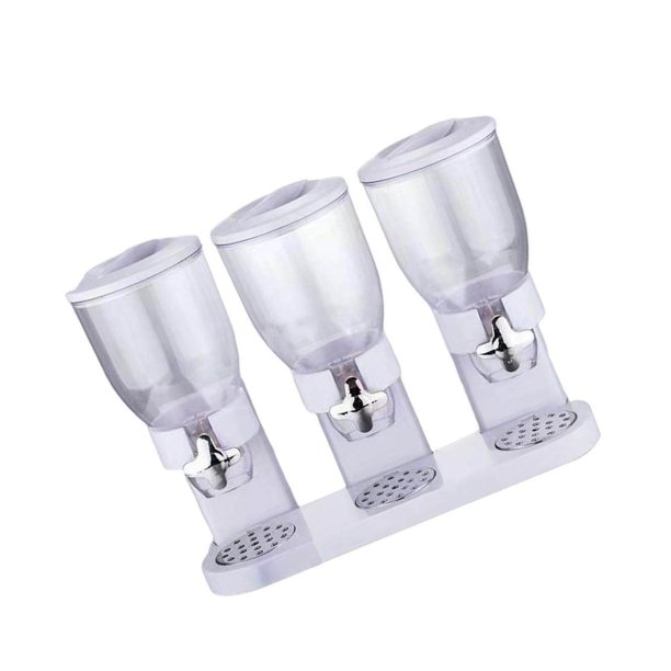 Plastic Triple Canister Cereal Dispenser candy dispenser machine